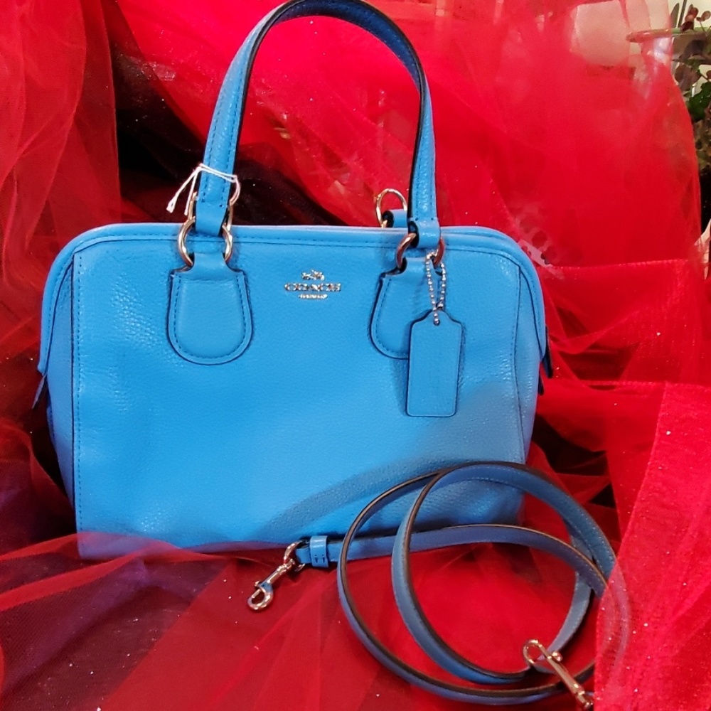 Coach leather chambray mini